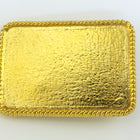 Gold 3.5”x 2” Rope Rectangle Belt Buckle #MFA075-General Bead