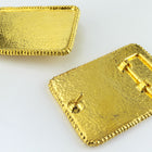 Gold 3.5”x 2” Rope Rectangle Belt Buckle #MFA075-General Bead