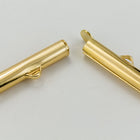 30mm Bright Gold Slide Tube #MFA114-General Bead