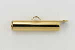 30mm Bright Gold Slide Tube #MFA114-General Bead