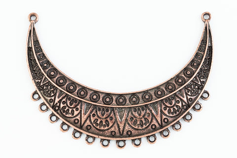 70mm Antique Copper Ornate Collar Pendant with 17 Loops #MFC153-General Bead