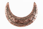 84mm Antique Copper 2 Loop Curved Collar Pendant with 13 Holes #MFC164-General Bead