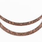 119mm Antique Copper Textured Open Collar Pendant with 43 Holes #MFC165-General Bead