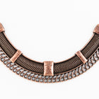 109mm Antique Copper Contemporary Collar Pendant with 43 Loops #MFC167-General Bead