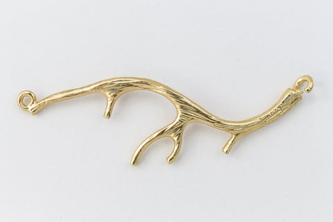 36mm Matte Gold Elk Antler Connector #MFA173-General Bead