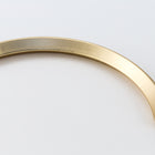 3.5" Matte Gold Square Curved Tube Bead #MFA181-General Bead
