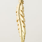 33mm Matte Gold Pewter Feather Pendant #MFA182-General Bead