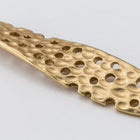 35mm Matte Gold Textured Oval Connector #MFA183-General Bead
