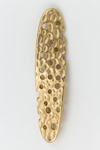 35mm Matte Gold Textured Oval Connector #MFA183-General Bead