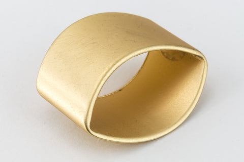 20mm Matte Gold Squished Tube Bead #MFA187-General Bead