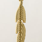 31mm Matte Gold Pewter Feather Pendant #MFA192-General Bead