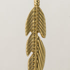 31mm Matte Gold Pewter Feather Pendant #MFA192-General Bead