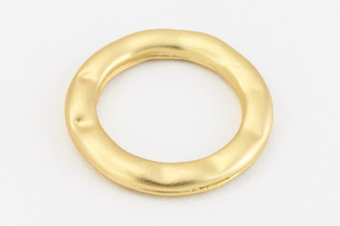 15mm Matte Gold Textured Ring #MFA201-General Bead