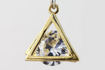 13.5mm Gold Cubic Zirconia Triangle Pendant #MFA202-General Bead