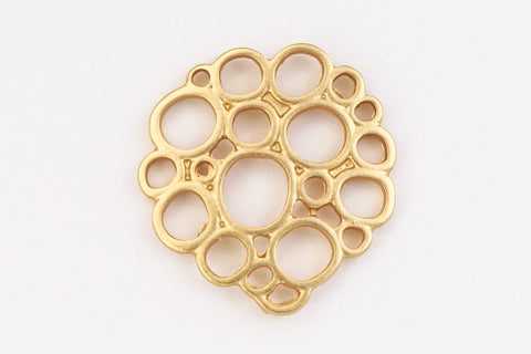 20mm Matte Gold Bubble Connector #MFA208-General Bead