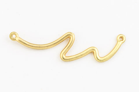 31mm Matte Gold Squiggle Connector #MFA210-General Bead