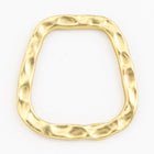 21mm x 18mm Matte Gold Hammered Link #MFA211-General Bead