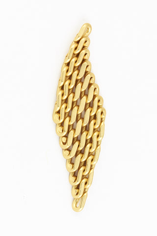 40mm x 11mm Matte Gold Flexible Diamond Connector #MFA223-General Bead