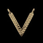 12.25mm Gold V Pendant #MFA225-General Bead