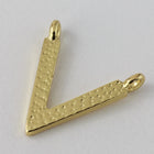 12.25mm Gold V Pendant #MFA225-General Bead