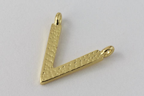 12.25mm Gold V Pendant #MFA225-General Bead