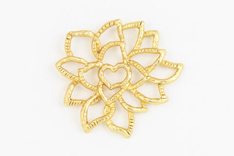25mm Matte Gold Open Flower Connector #MFA226-General Bead