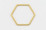 18mm Matte Gold Hexagon Ring #MFA231-General Bead