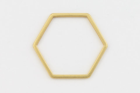 18mm Matte Gold Hexagon Ring #MFA231-General Bead