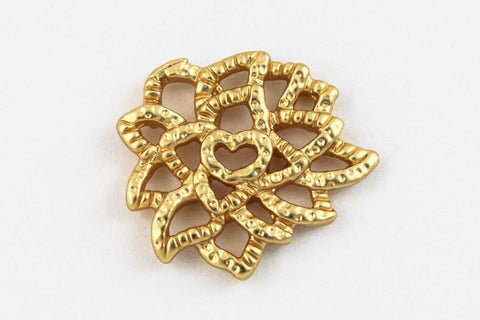 13mm Matte Gold Open Flower Connector #MFA234-General Bead