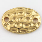 17mm x 12mm Matte Gold Textured Oval Connector #MFA235-General Bead