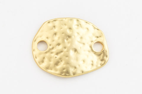 19mm x 15mm Matte Gold Hammered Connector #MFA238-General Bead