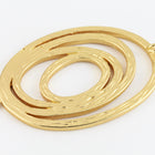 37mm x 23mm Matte Gold Textured Oval Connector #MFA239-General Bead
