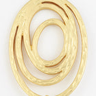 37mm x 23mm Matte Gold Textured Oval Connector #MFA239-General Bead