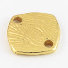 13mm Matte Gold Textured Square Connector #MFA240-General Bead