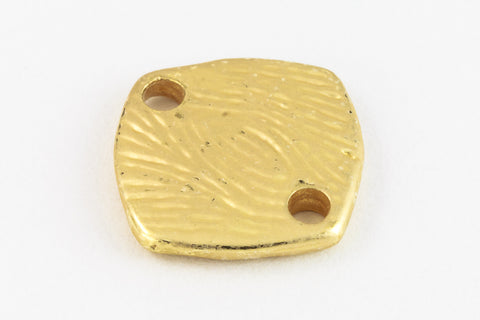 13mm Matte Gold Textured Square Connector #MFA240-General Bead