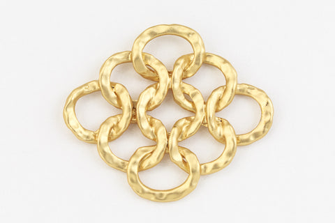 20mm Matte Gold Interlinked Loop Connector #MFA245-General Bead
