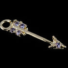 13mm Gold Cubic Zirconia Arrow Charm #MFA246-General Bead