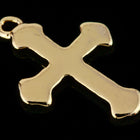 18.5mm x 12.5mm Gold Cross Charm #MFA256-General Bead