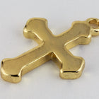 18.5mm x 12.5mm Gold Cross Charm #MFA256-General Bead