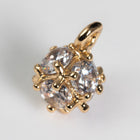 8.5mm x 6mm Gold Cubic Zirconia Pendant #MFA277