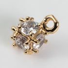 8.5mm x 6mm Gold Cubic Zirconia Pendant #MFA277