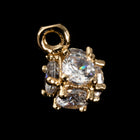 8.5mm x 6mm Gold Cubic Zirconia Pendant #MFA277