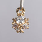 8.5mm x 6mm Gold Cubic Zirconia Pendant #MFA277