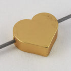 7mm Matte Gold Heart Bead #MFA285-General Bead