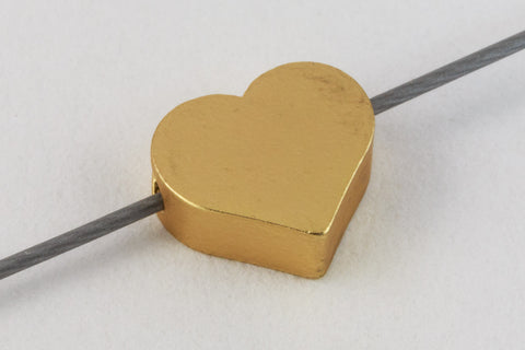 7mm Matte Gold Heart Bead #MFA285-General Bead