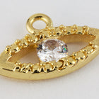 13.5mm Gold Cubic Zirconia Eye Pendant #MFA287-General Bead