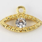13.5mm Gold Cubic Zirconia Eye Pendant #MFA287-General Bead