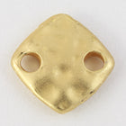 9mm Matte Gold Hammered Square Connector #MFA290-General Bead