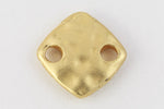 9mm Matte Gold Hammered Square Connector #MFA290-General Bead