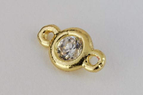 8.5mm Gold Cubic Zirconia Link #MFA292-General Bead